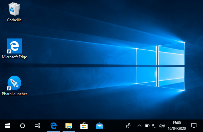 Windows desktop with Pharo Launcher shorcut